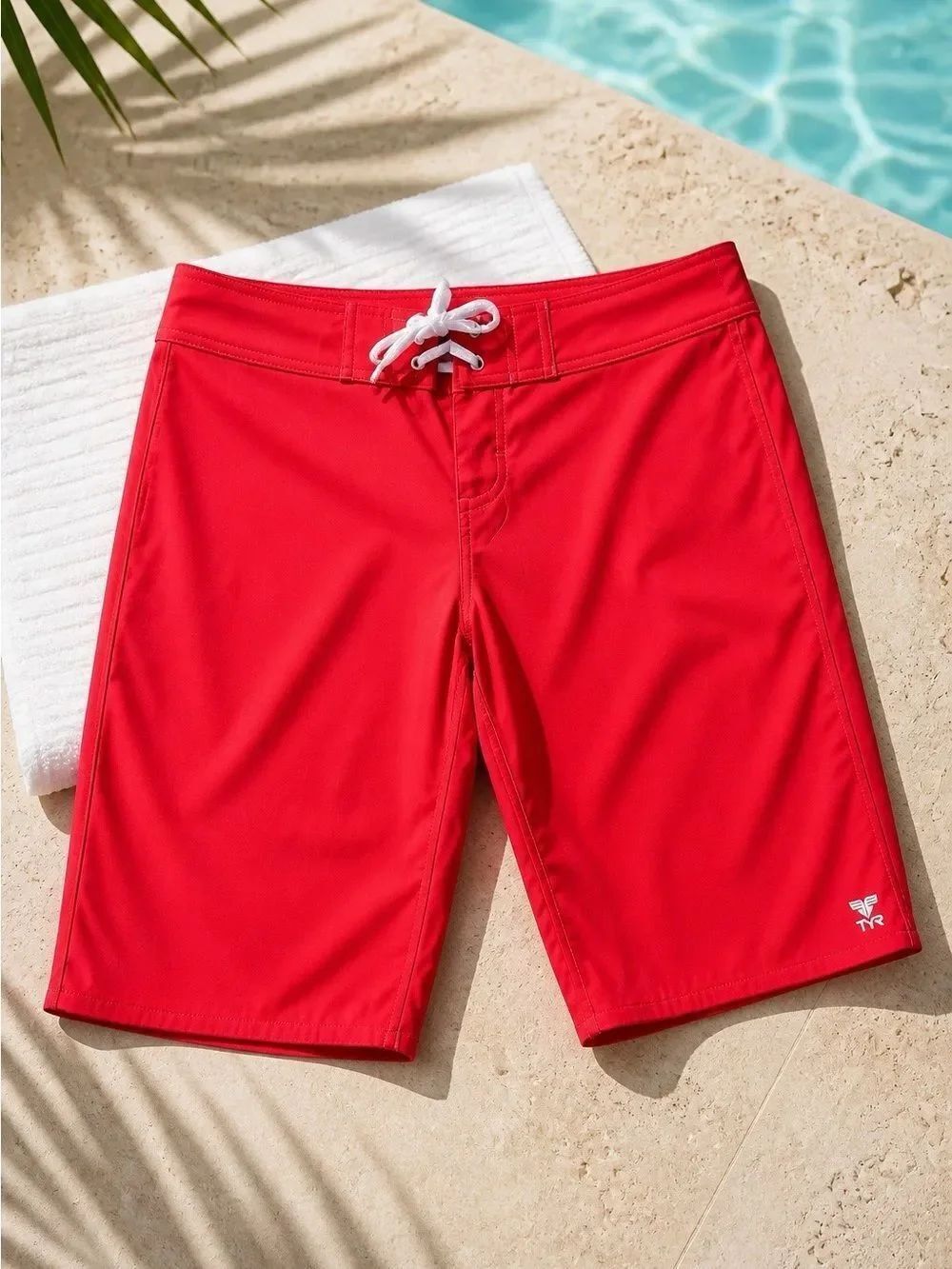 Red TYR Life Guard Board Shorts Size Large